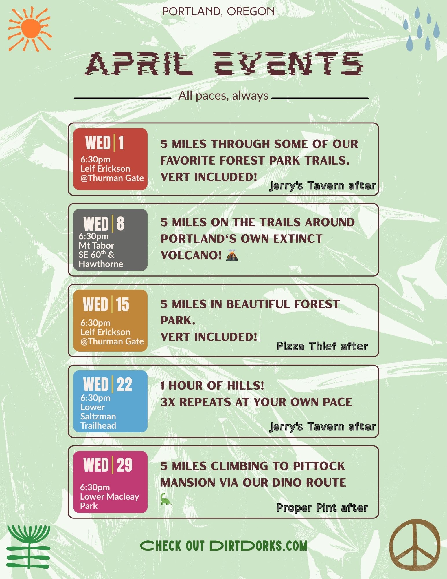 Monthly Events Calendar